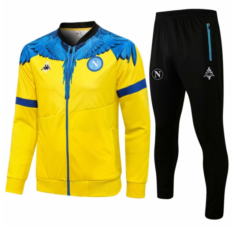 2021/22 Napoli Yellow Burlon Training Kits Jacket with Pants